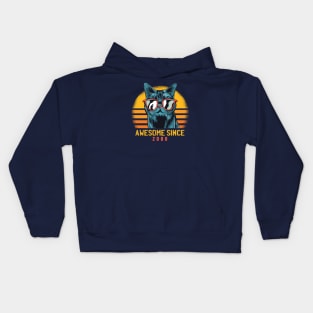 Retro Cool Cat Awesome Since 2000 // Awesome Cattitude Cat Lover Kids Hoodie